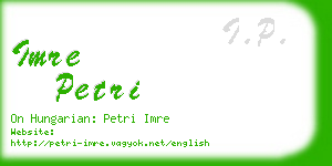 imre petri business card